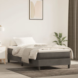 Saltea de pat cu arcuri, gri &icirc;nchis, 120x190x20 cm, textil GartenMobel Dekor, vidaXL