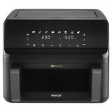 Friteuza cu aer cald (Airfryer) dubla Sencor 9L (2x4.5L), 2700W, digitala, 8 programe