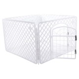 Tarc pentru animale de companie, Artool, plastic, pliabil, alb, 90x90x60 cm, Leobert