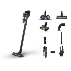 Aspirator vertical Samsung Jet 85 Premium VS20C852FTB/WA, 0.8L, 25.2V, 580W, Digital Inverter, Perie Slim LED pentru parchet, Perie Mop, Perie Pet, 60