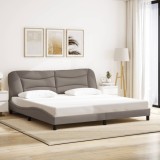 VidaXL Cadru de pat fără saltea, gri taupe, 200x200 cm, textil