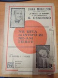 AS - PARTITURA - TEXT ST. CRISTODULO. V. VASILACHE, MUZICA G.DENDRINO - NU UITA CA INTR-O ZI NE-AM IUBIT, VALS-ROMANTA, pt voce si pian