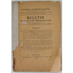 SOCIETATEA GEORAFICA ROMANA , BULETIN, ANUL XXV , SEMESTRUL I , 1904 , COTOR CU DEFECTE , LIPIT CU SCOTCH , PREZINTA URME DE UZURA