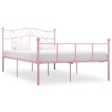 Cumpara ieftin Cadru de pat, roz, 120 x 200 cm, metal