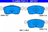 ATE 13.0460-7331.2 set placute frana,frana disc