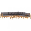 Set de canapele gradina cu perne, 6 piese, lemn masiv acacia