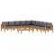 Set de canapele gradina cu perne, 6 piese, lemn masiv acacia