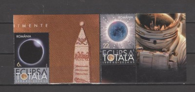 ROMANIA 2024 ASTRONOMIE EVENIMENTE ECLIPSA Serie 2 val. LP.2461 MNH** foto