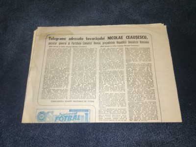 ZIARUL SPORTUL SUPLIMENT FOTBAL 17 NOIEMBRIE 1989 ROMANIA S A CALIFICAT LA CAMPIONATUL MONDIAL foto
