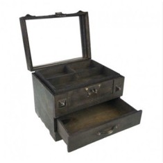 Cufar din Lemn ?i Alam? pentru Ceasuri ?i Bijuterii WZ3162