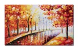 Cumpara ieftin Tablou pictat manual, Impreuna spre viitor (2), stilizat - 100x60cm ulei pe panza in cutit efect 3D, Spectaculos!