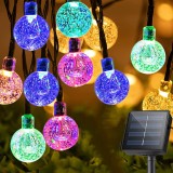 Instalatie Craciun Solara MRG M1142, 5m, Multicolor, Globuri de Cristal C1142