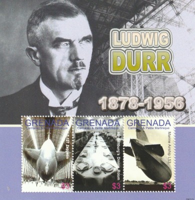 Grenada 2007 - Aviatie , Ludwig Durr, Bloc 3 valori , MNH,Mi.4308-4310 foto