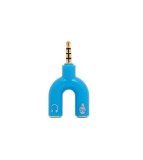 Adaptor splitter jack audio de 3,5 mm Microfon si casti-Culoare Albastru