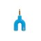 Adaptor splitter jack audio de 3,5 mm Microfon si casti-Culoare Albastru