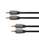 Cablu 2x RCA la 2x RCA 1m Profesional Kruger&amp;Matz, KRUGER And MATZ