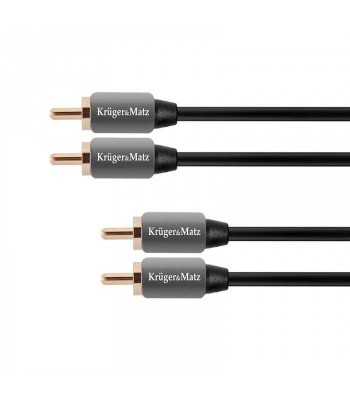 Cablu audio 2x RCA - 2x RCA 3m Profesional Kruger&amp;amp;Matz foto