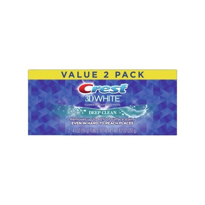 Set 2x Paste de Dinti, Crest, 3D White, Deep Clean, Albirea Dintilor, 116gr foto