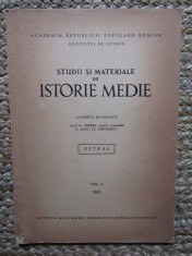STUDII SI MATERIALE DE ISTORIE MEDIE AUTOGRAF SI DEDICATIE P. P. PANAITESCU foto