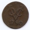 Indiile de Est Olandeze Dubbele Duit 1790 - (Utrecht) Cupru, 25.6 mm KM-118, Asia, Cupru (arama)