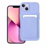 Cumpara ieftin Husa Silicon Compatibila cu Apple iPhone 14 Plus Forcell Card Case Violet, Carcasa