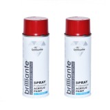Vopsea Spray Brilliante Rosu Rubin RAL 3003, 2 x 400ml, universală (metal, lemn, plastic)