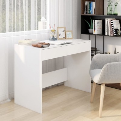Gossi birou, alb, 101x50x76,5 cm, lemn prelucrat foto