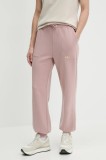 EA7 Emporio Armani pantaloni de trening culoarea roz, neted, AF12643.7W000193