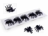 Set 5 Paianjeni Halloween catifea neagra cu clips cm 6 x 5 x 2 H