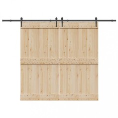 Gossi set feronerie pentru usi glisante, negru, 305 cm, otel