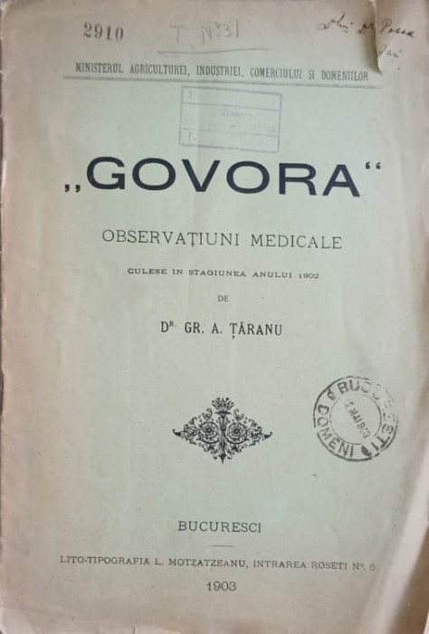 GOVORA. OBSERVATIUNI MEDICALE-GR.A. TARANU-242957