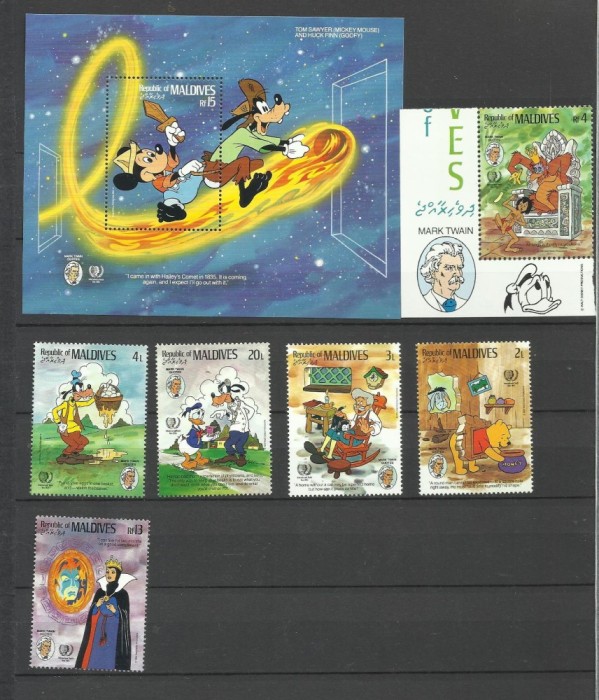 MALDIVES 1985 DISNEY MARK TWAIN