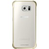 Capac de protectie Samsung Clear Cover pentru Galaxy S6 Edge, Gold, Auriu, Silicon, Carcasa