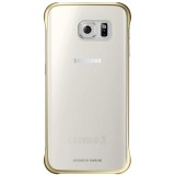 Capac de protectie Samsung Clear Cover pentru Galaxy S6 Edge, Gold