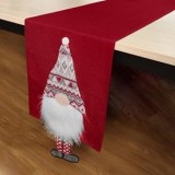 Traversa de Masă Roz pentru Crăciun cu Gnome 3D și Pompon, CMCLASS