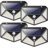 Set 4 Lampi Solare pentru Exterior, Model Nou, Ultima Generatie, Rezistente la Apa, Super Perfomante, 100 Led-uri