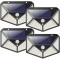 Set 4 Lampi Solare pentru Exterior, Model Nou, Ultima Generatie, Rezistente la Apa, Super Perfomante, 100 Led-uri