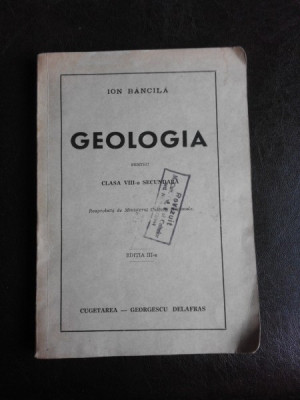 Geologia pentru clasa a VIII-a secundara - Ion Bancila foto