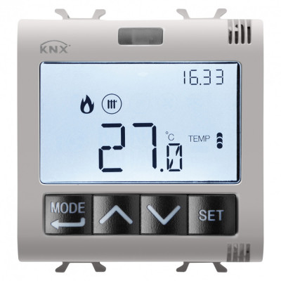 Cronotermostat + control umiditate 2M Gewiss Chorus KNX bej MAT GW13795H foto