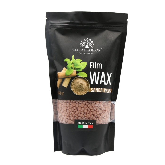 Ceară pentru epilare Film Wax, Global Fashion, 450 gr, Lemn de santal