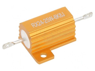 Rezistor Bobinat cu Radiator 6,8k&amp;Omega; 25W foto
