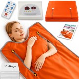 Termocuverta cu Infrarosu tip Patura pentru Sauna, LINOMAG&reg;, Ardere Grăsimi, Relaxare, Termoterapie si Detoxifiere, Materile de Siguranta in 5 Stratur