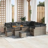 VidaXL Set de canapele pentru grădină 12 pcs Gri 90 x 55 x 71 cm