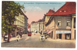 314 - SIBIU, Market, Tramway, Watch, Romania - old postcard - unused, Necirculata, Printata