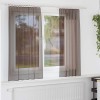 VidaXL Perdele Voile cu buzunare pentru bare 2 buc Maro