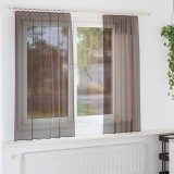 VidaXL Perdele Voile cu buzunare pentru bare 2 buc Maro