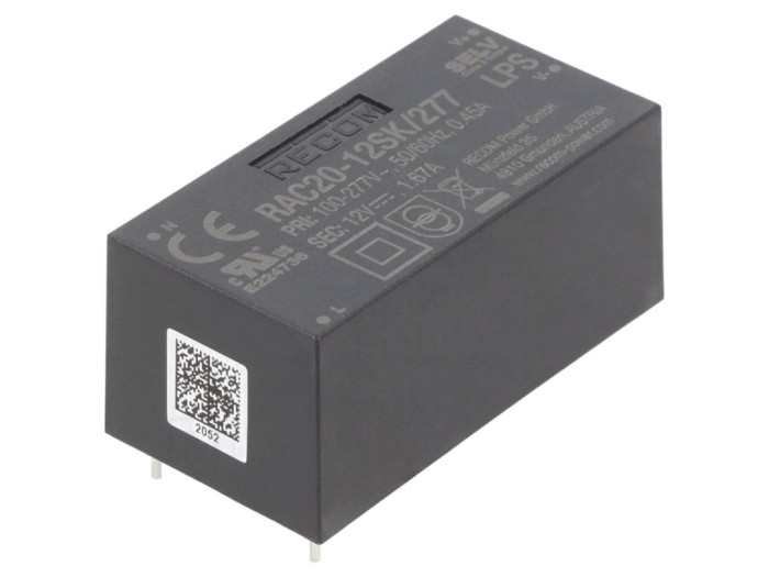 Convertor AC/DC 20W 12VDC