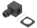 Fișă de contact pentru bobină 4 pini, neagră, IP65, 0&divide;230V