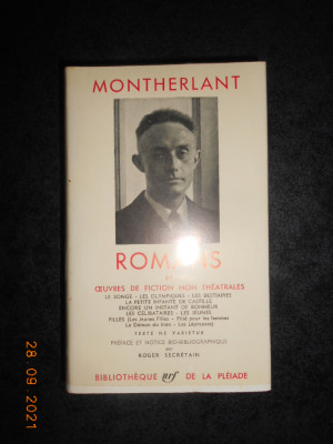 MONTHERLANT - ROMANS ET OEUVRES DE FICTION NON THEATRALES (1959, ed. bibliofila) foto