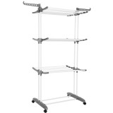 Uscator vertical pentru rufe, mobil si pliabil, cu doua umerase, 75x57x170cm, sarcina 20kg Household NewTrend